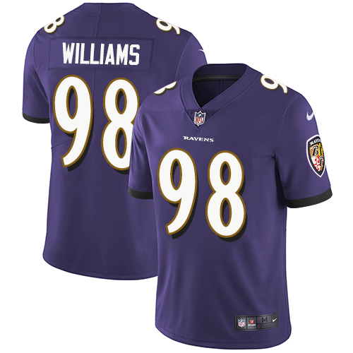 Nike Ravens #98 Brandon Williams Purple Team Color Men's Stitched NFL Vapor Untouchable Limited Jersey - Click Image to Close
